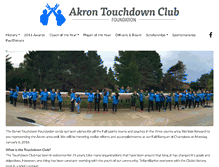 Tablet Screenshot of akrontouchdownclub.com